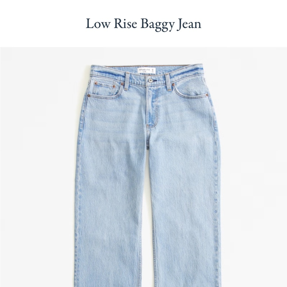 Abercrombie and Fitch, low rise baggy jean, size 32 long - Picture 3 of 4